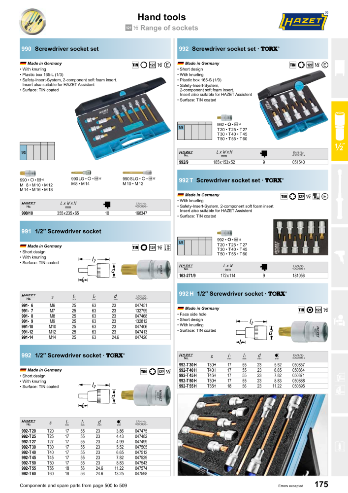 HAZET Main Catalog Č. 2204 - Strana 175