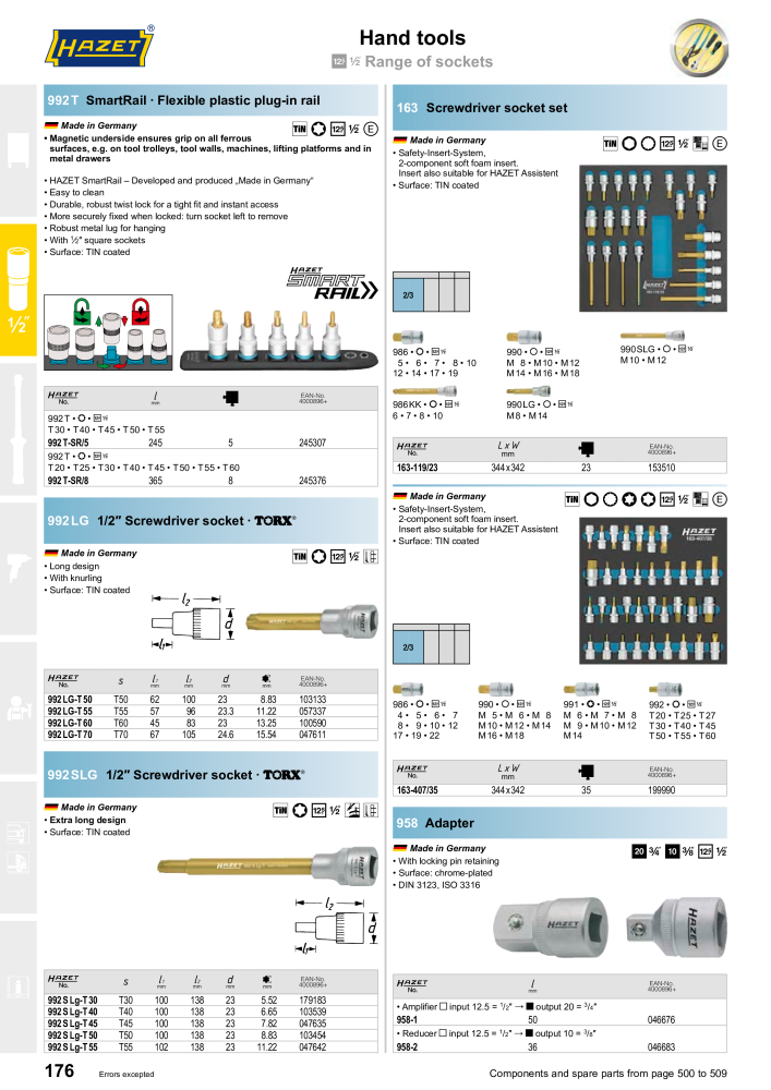 HAZET Main Catalog Nº: 2204 - Página 176