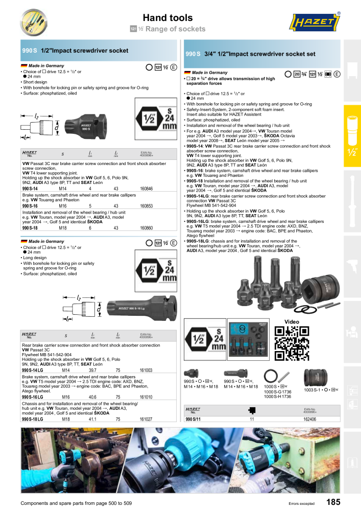 HAZET Main Catalog NR.: 2204 - Pagina 185