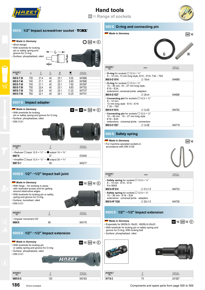 HAZET Main Catalog Nº: 2204 - Página 186