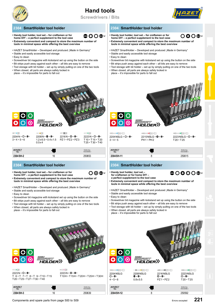 HAZET Main Catalog NR.: 2204 - Seite 221