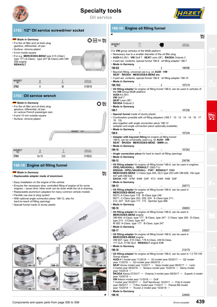 HAZET Main Catalog Nb. : 2204 - Page 439