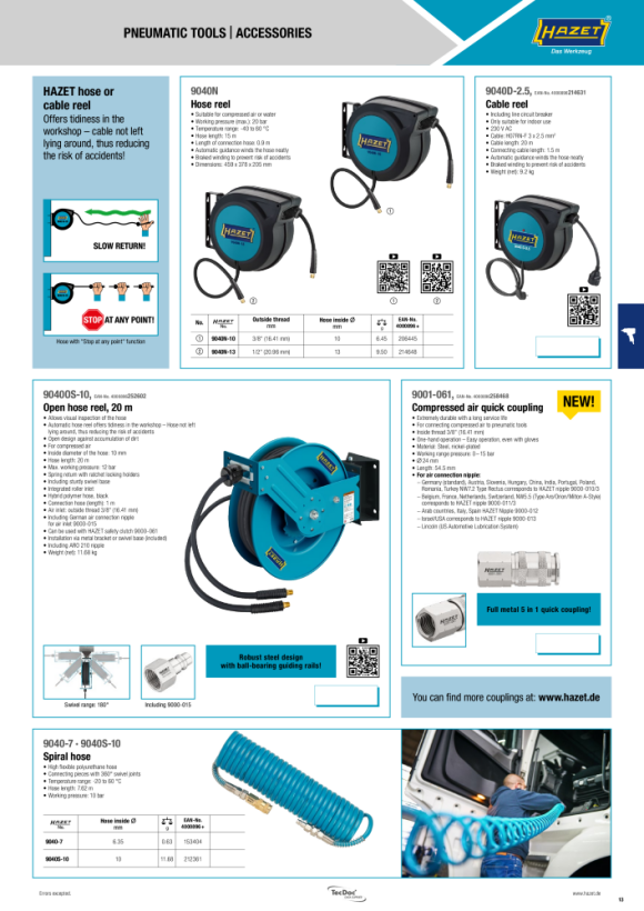 HAZET PRZEDMUCH PISTOLETU 9040N-1 (T-107891)