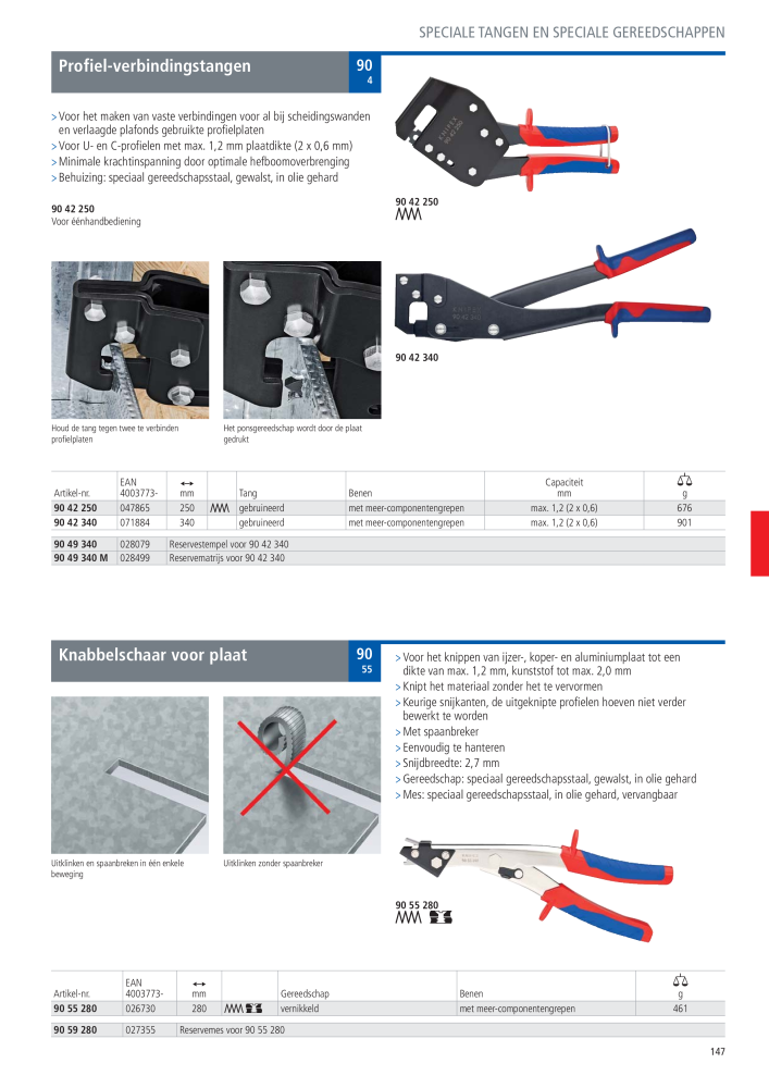 Knipex Hoofdcatalogus NR.: 2217 - Seite 148