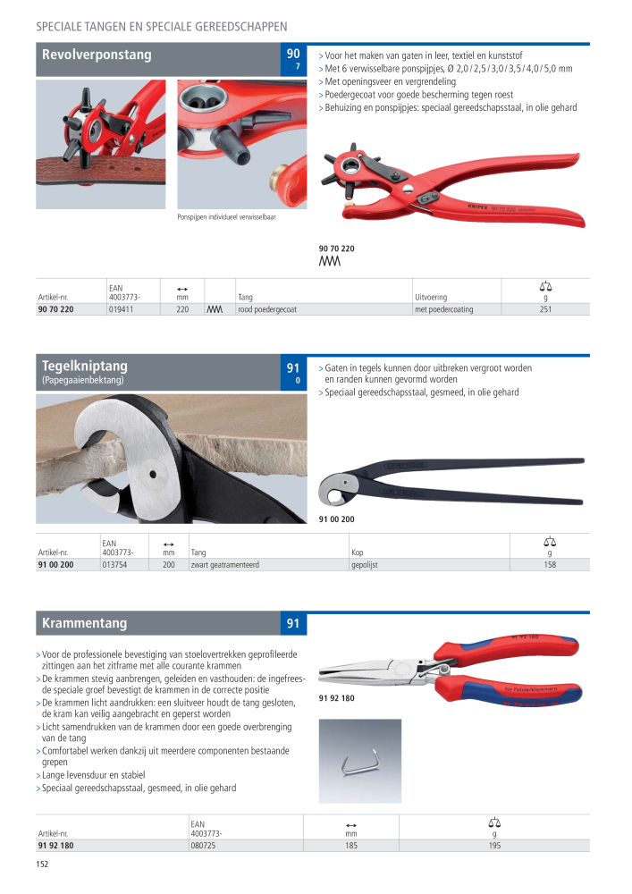 Knipex Hoofdcatalogus NO.: 2217 - Page 153