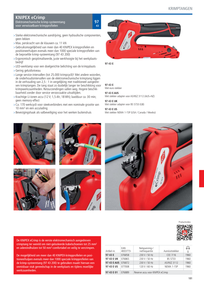 Knipex Hoofdcatalogus n.: 2217 - Pagina 182