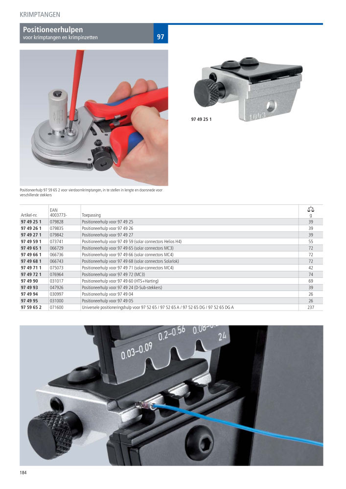 Knipex Hoofdcatalogus Nb. : 2217 - Page 185