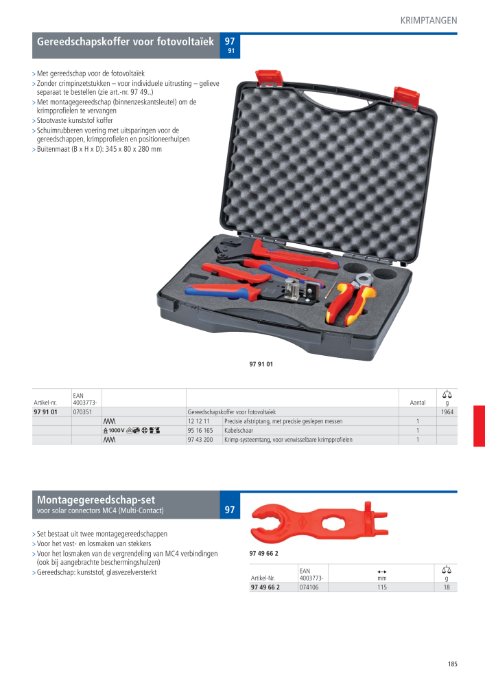 Knipex Hoofdcatalogus NR.: 2217 - Pagina 186