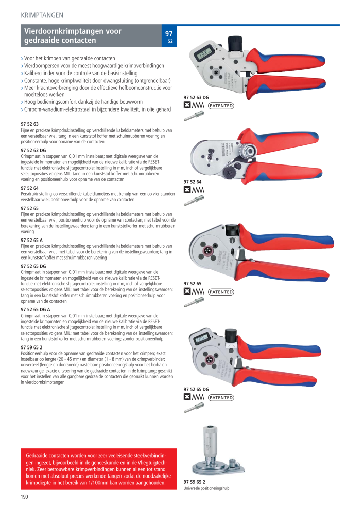 Knipex Hoofdcatalogus Nº: 2217 - Página 191