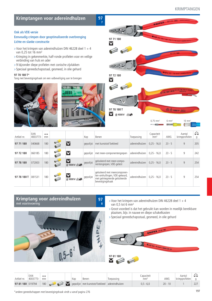 Knipex Hoofdcatalogus Nº: 2217 - Página 198