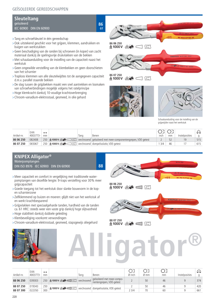 Knipex Hoofdcatalogus Nb. : 2217 - Page 221