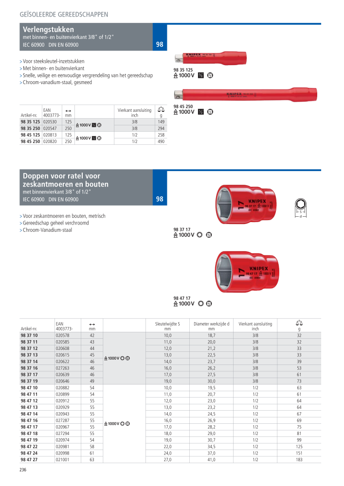 Knipex Hoofdcatalogus Nb. : 2217 - Page 237