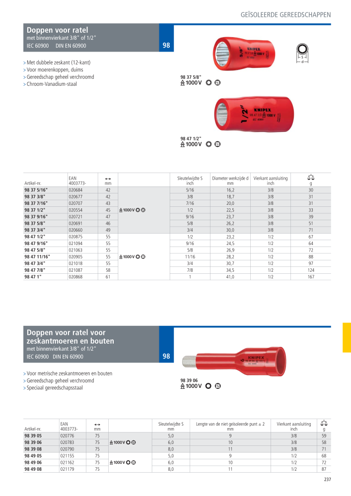 Knipex Hoofdcatalogus Nb. : 2217 - Page 238