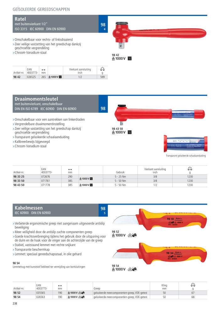 Knipex Hoofdcatalogus NO.: 2217 - Page 239