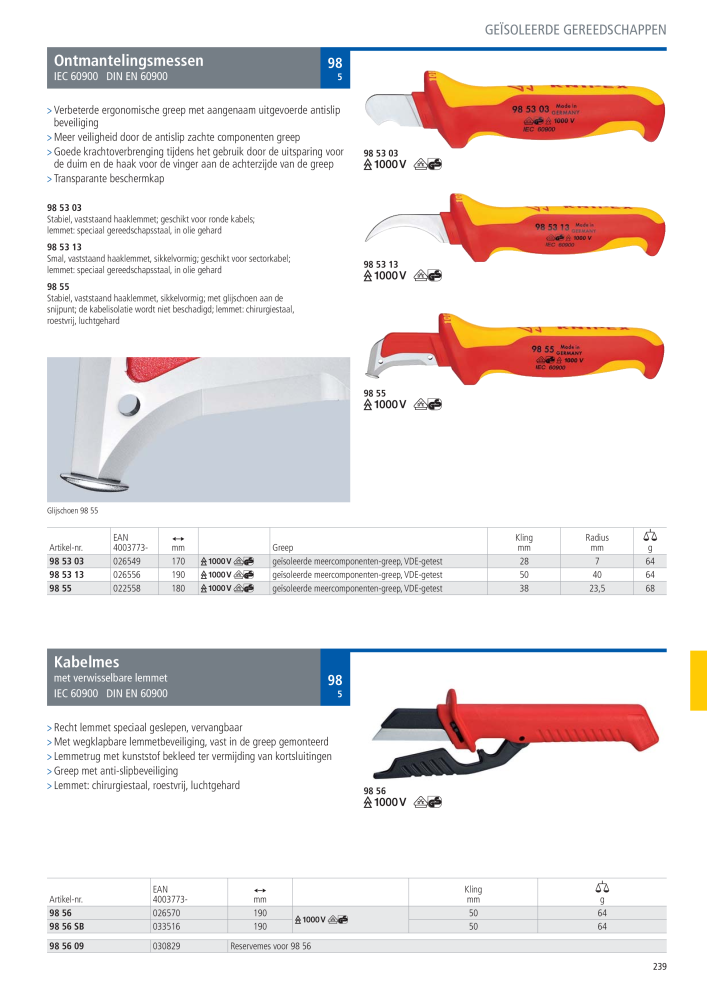 Knipex Hoofdcatalogus NR.: 2217 - Seite 240