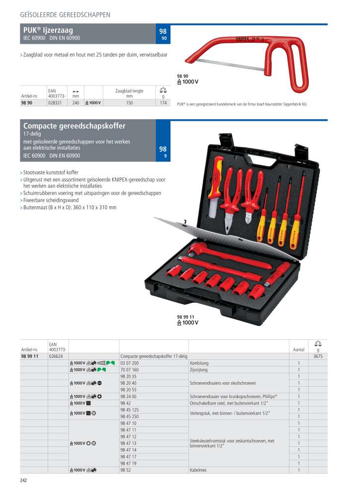 Knipex Hoofdcatalogus NR.: 2217 - Pagina 243