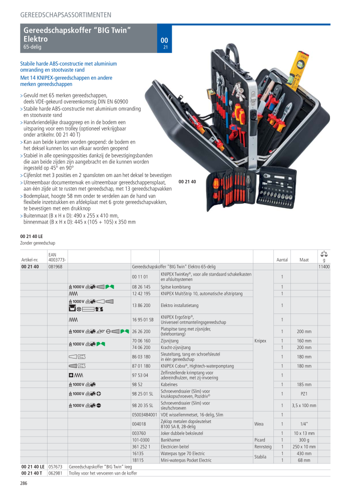 Knipex Hoofdcatalogus NR.: 2217 - Pagina 287