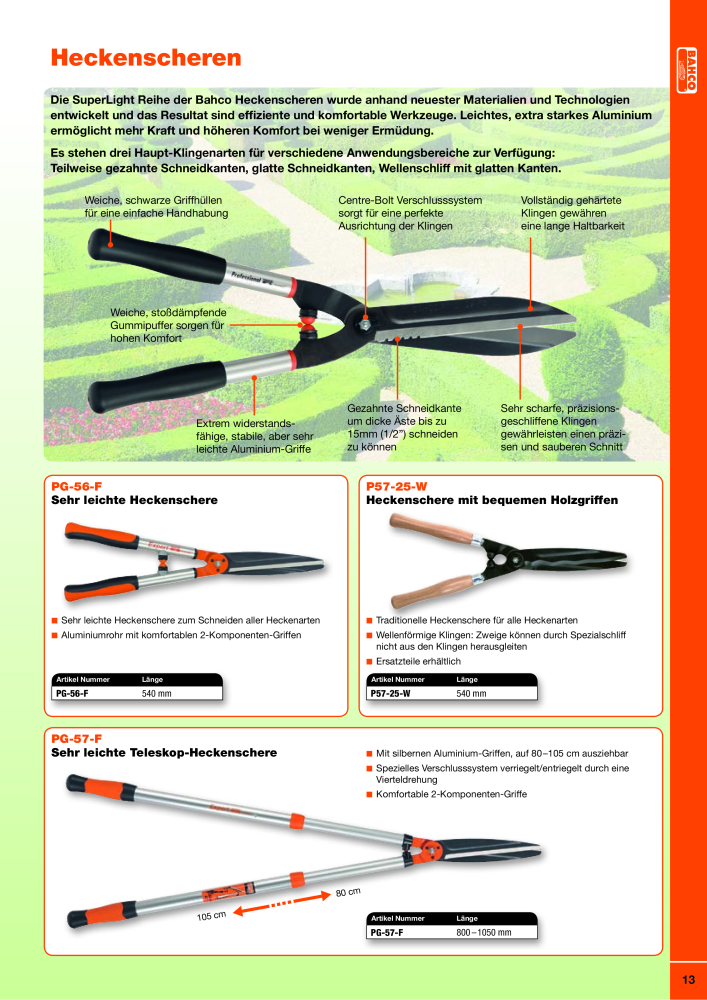 BAHCO Katalog Garten NR.: 2223 - Seite 13