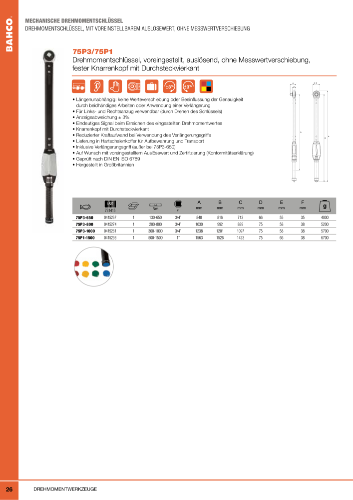 BAHCO Drehmomentwerkzeug NR.: 2226 - Seite 26