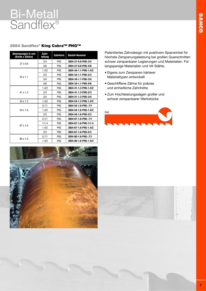 BAHCO Katalog Sägebänder Nº: 2228 - Página 7