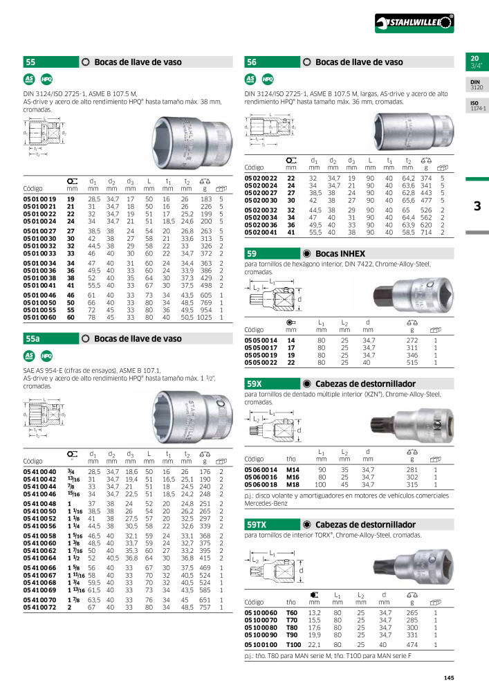 STAHLWILLE Catálogo principal de herramientas manuales Nº: 2248 - Página 147