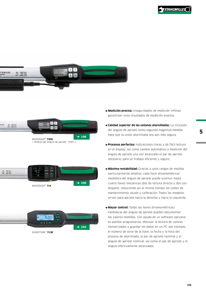 STAHLWILLE Catálogo principal de herramientas manuales NR.: 2248 - Seite 197