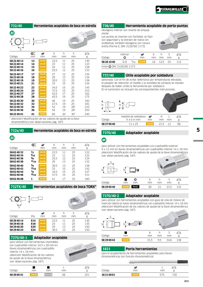STAHLWILLE Catálogo principal de herramientas manuales NR.: 2248 - Seite 215