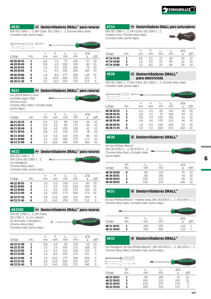 STAHLWILLE Catálogo principal de herramientas manuales NR.: 2248 - Seite 239