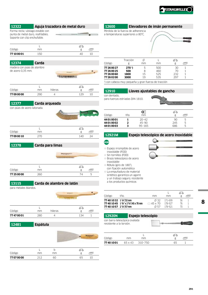STAHLWILLE Catálogo principal de herramientas manuales NR.: 2248 - Strona 293