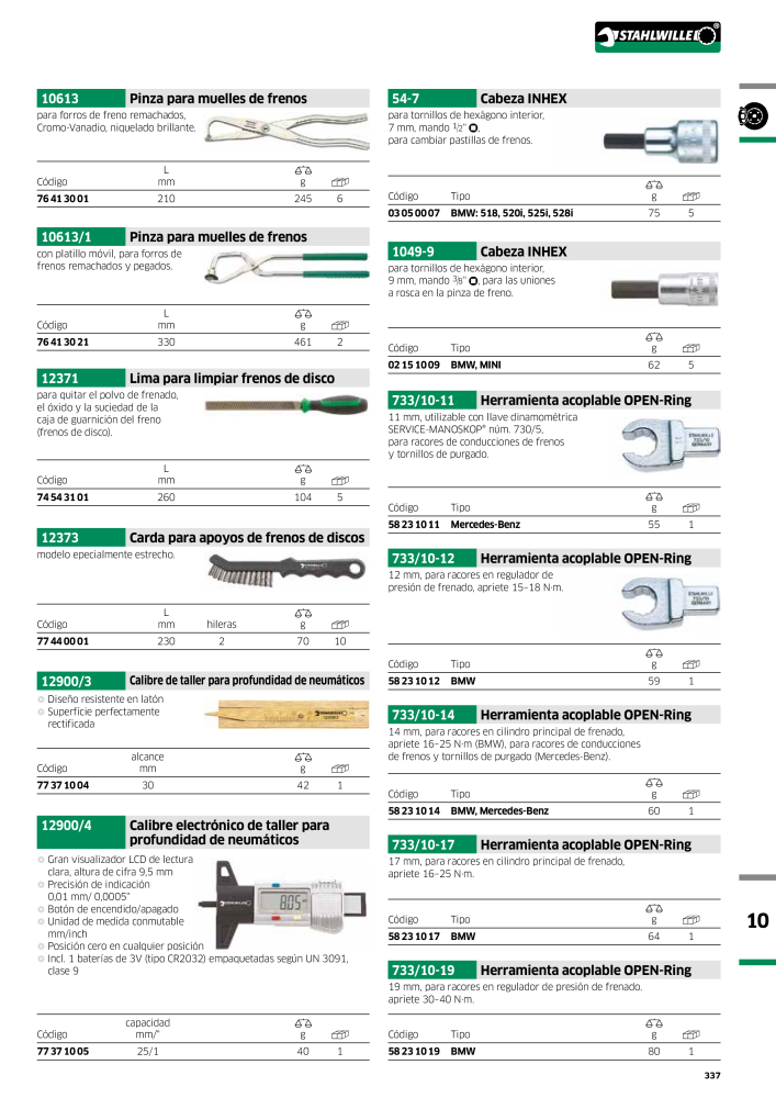 STAHLWILLE Catálogo principal de herramientas manuales NR.: 2248 - Seite 339