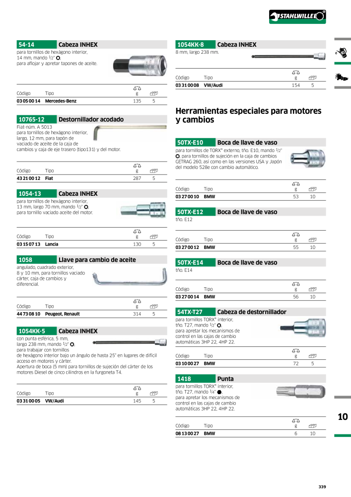 STAHLWILLE Catálogo principal de herramientas manuales NR.: 2248 - Side 341
