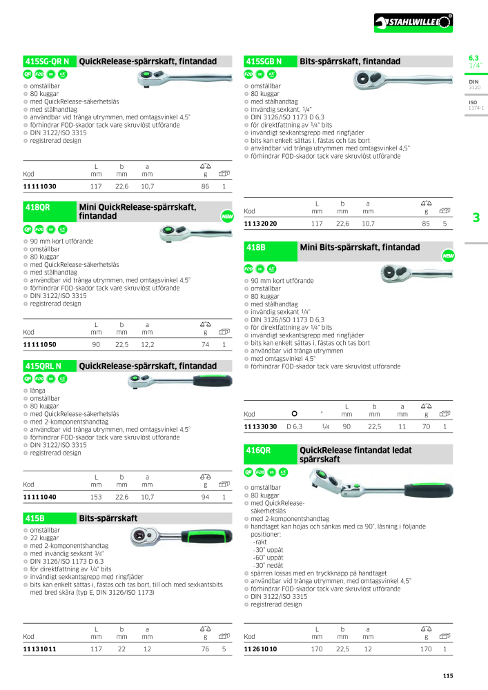 STAHLWILLE huvudkatalog handverktyg n.: 2249 - Pagina 117