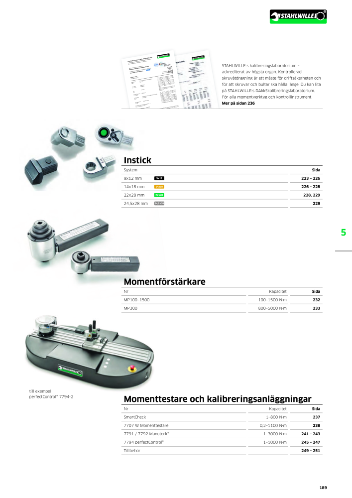 STAHLWILLE huvudkatalog handverktyg NEJ.: 2249 - Sida 191