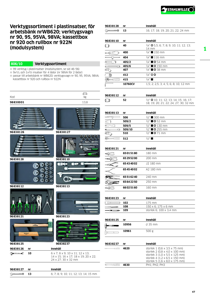 STAHLWILLE huvudkatalog handverktyg Nb. : 2249 - Page 49