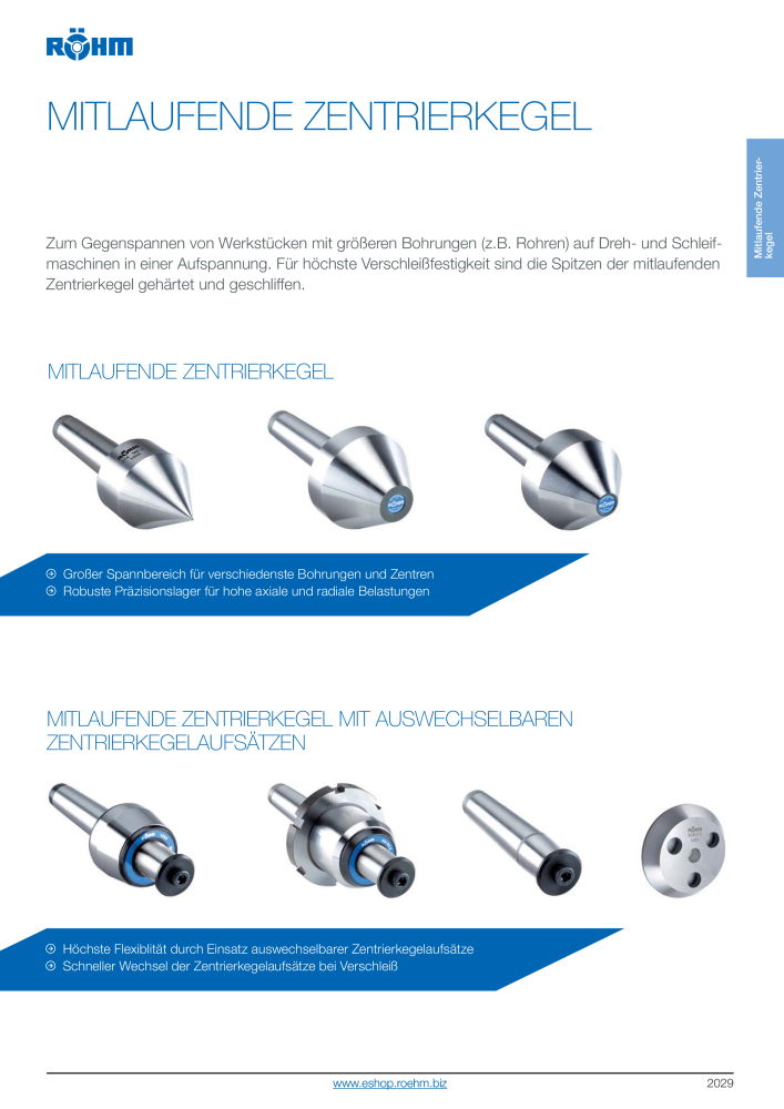 Röhm - Zentrierspitzen und Stirnseiten-Mitnehmer NR.: 2262 - Seite 31