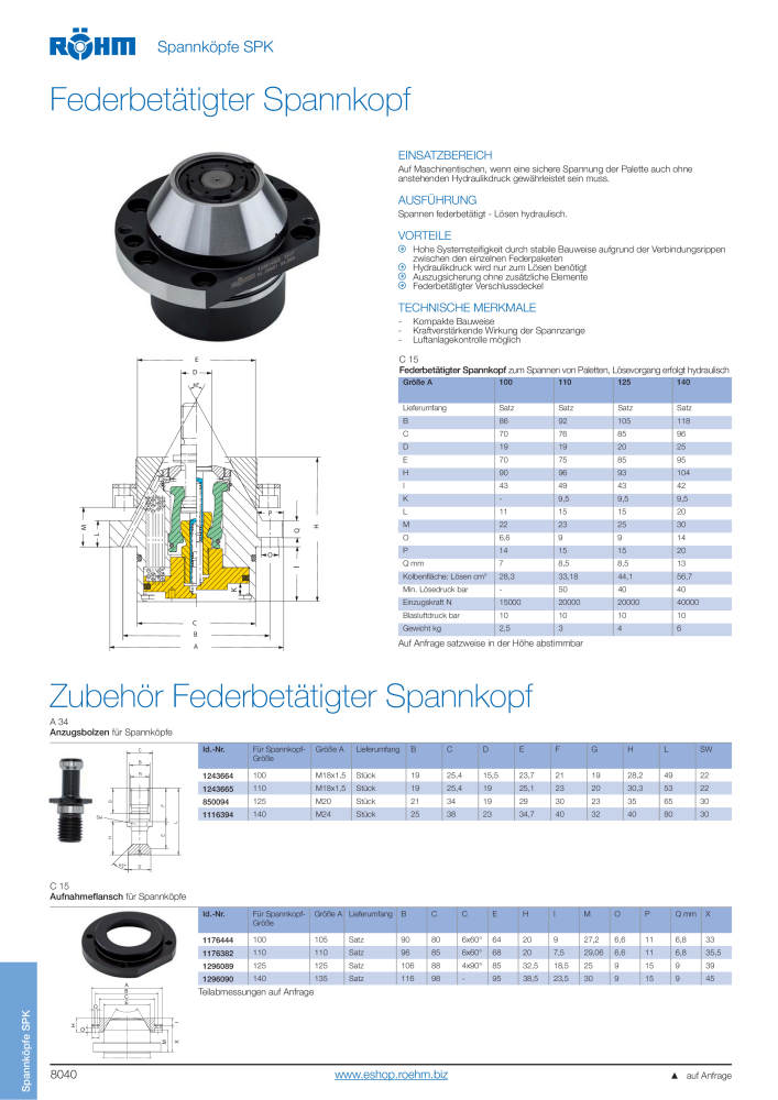 Röhm - Werkzeugspannsysteme Nb. : 2267 - Page 42