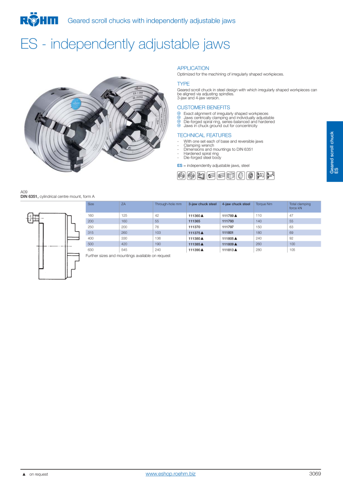 Röhm - Lathe chucks independent chucks NO.: 2270 - Page 71