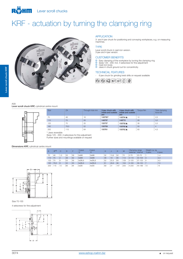 Röhm - Lathe chucks independent chucks Nb. : 2270 - Page 76