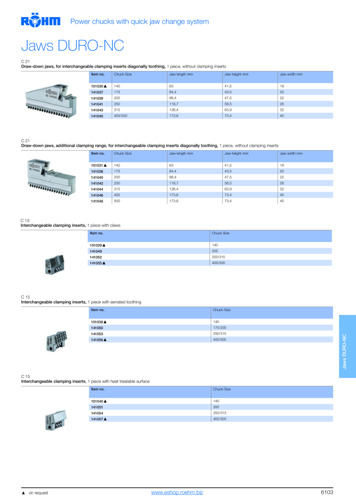Röhm - Power chucks and cylinders - steady rests Nº: 2273 - Página 105