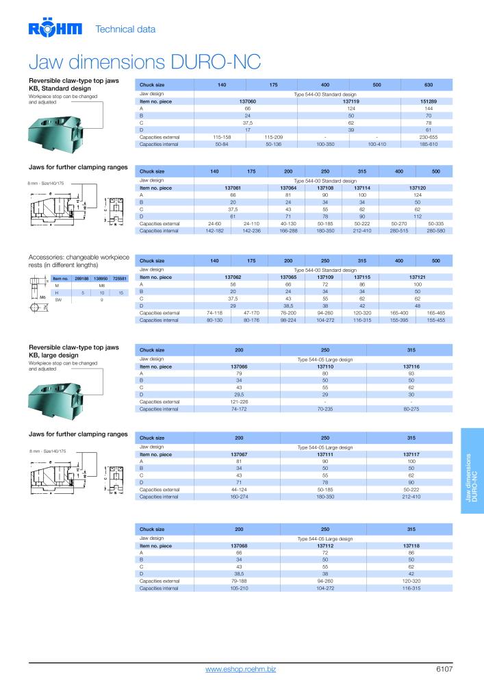 Röhm - Power chucks and cylinders - steady rests Nº: 2273 - Página 109