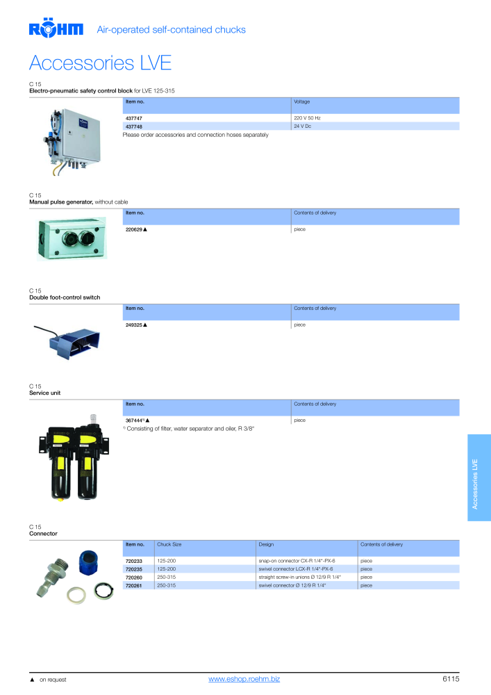 Röhm - Power chucks and cylinders - steady rests NO.: 2273 - Page 117