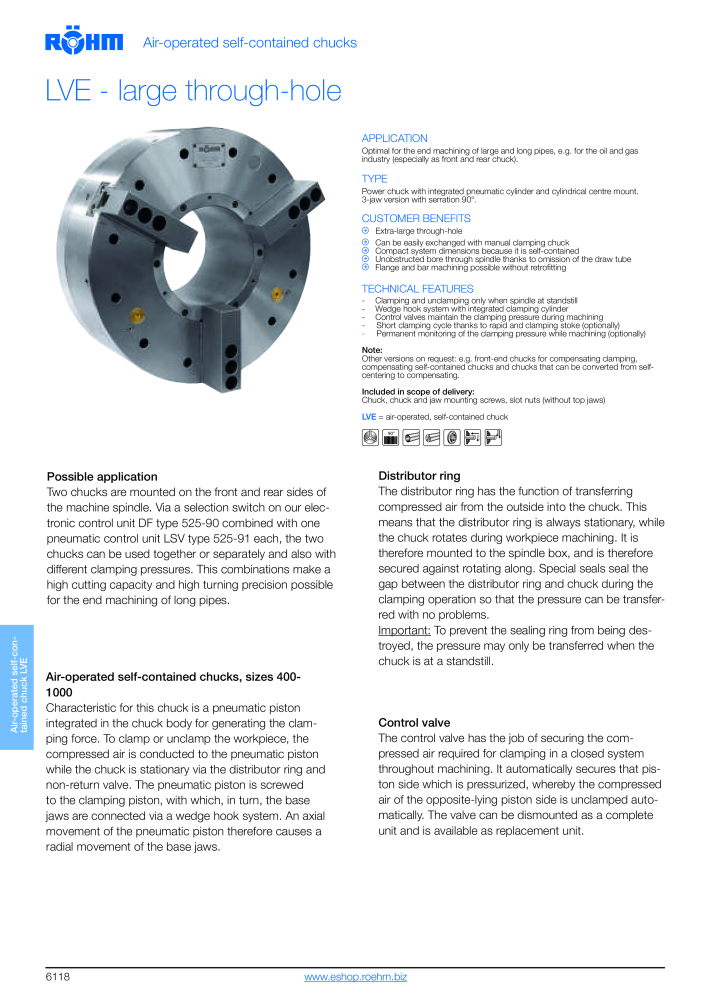 Röhm - Power chucks and cylinders - steady rests NO.: 2273 - Page 120