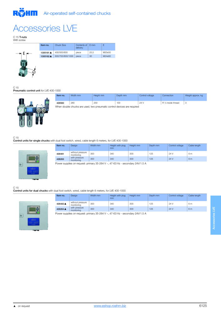 Röhm - Power chucks and cylinders - steady rests NO.: 2273 - Page 127