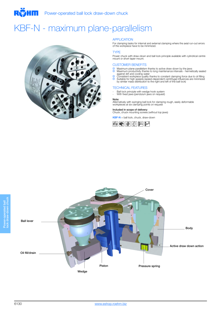 Röhm - Power chucks and cylinders - steady rests Nº: 2273 - Página 132