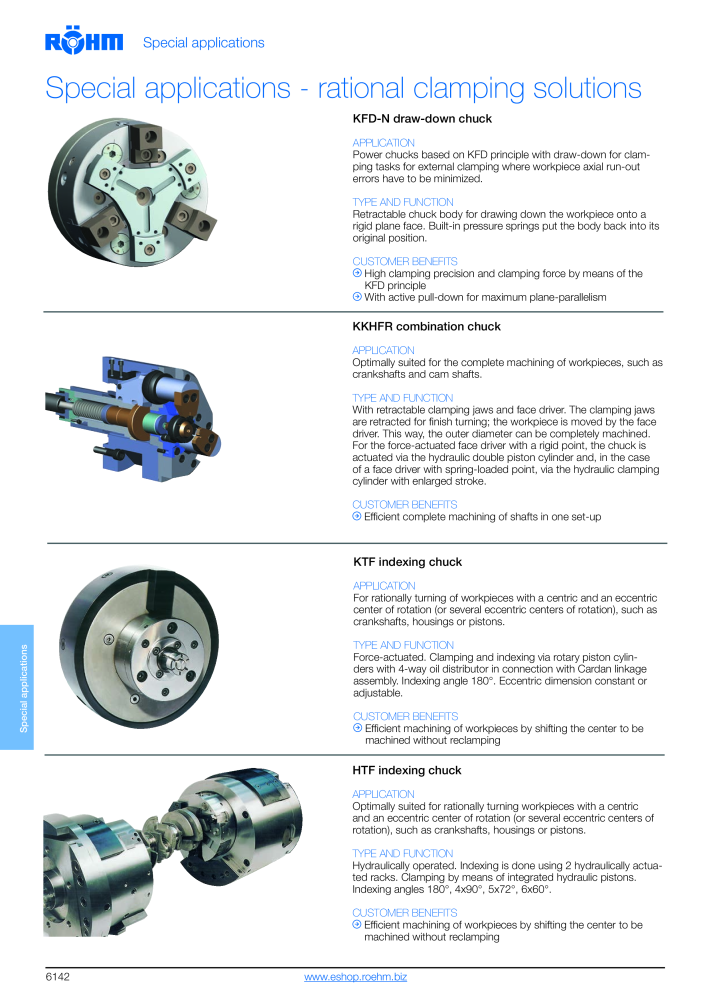 Röhm - Power chucks and cylinders - steady rests NO.: 2273 - Page 144