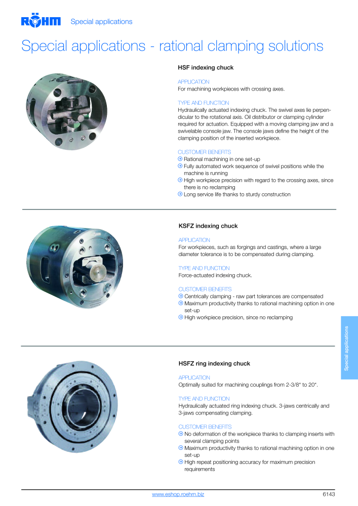 Röhm - Power chucks and cylinders - steady rests NO.: 2273 - Page 145