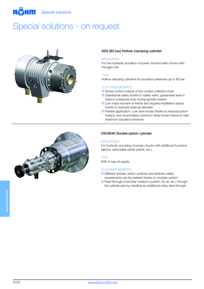 Röhm - Power chucks and cylinders - steady rests NO.: 2273 - Page 154