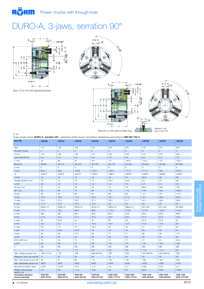 Röhm - Power chucks and cylinders - steady rests Nº: 2273 - Página 17