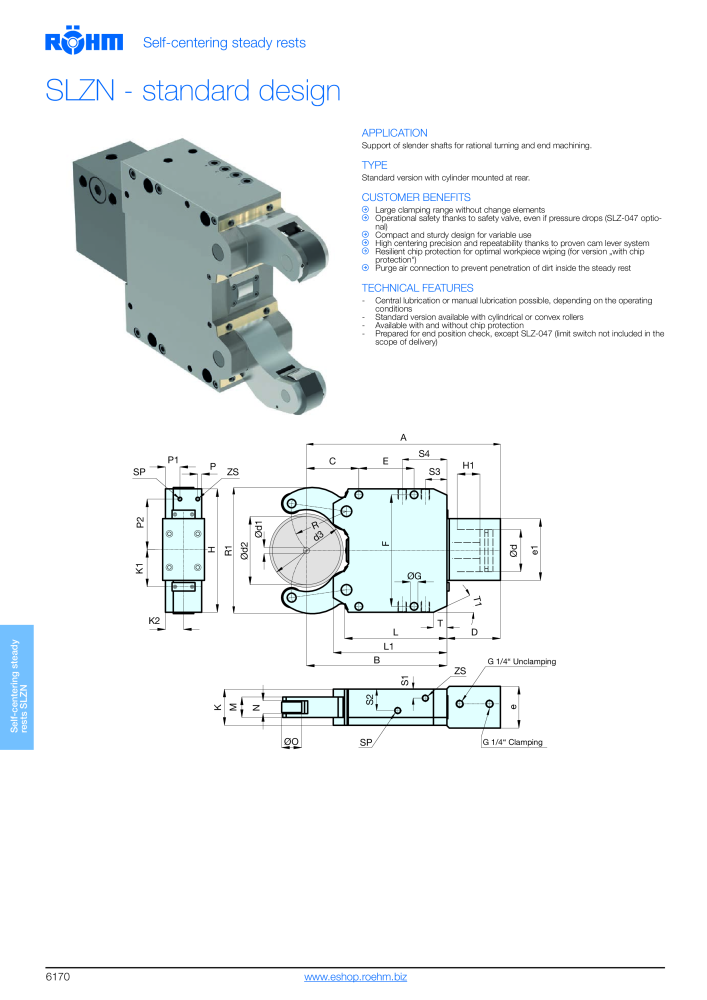 Röhm - Power chucks and cylinders - steady rests NO.: 2273 - Page 172