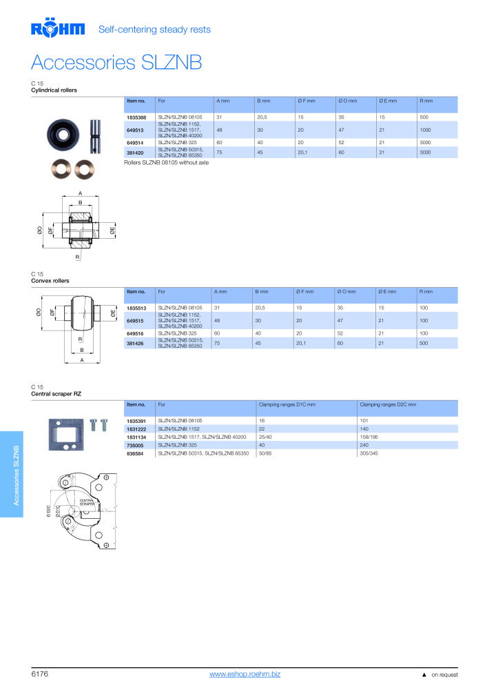 Röhm - Power chucks and cylinders - steady rests NO.: 2273 - Page 178